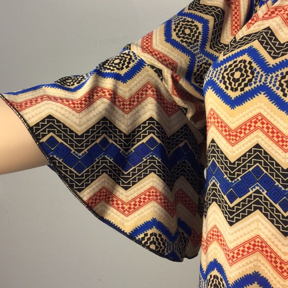 ACE FASHION COLORFUL BELL-SLEEVE TUNIC / DRESS - Picture 6 of 12